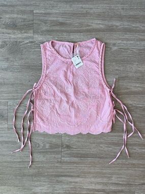 NWT Free People Faded Gardens Tank in Pink Romance, Size XS